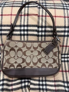 Coach Signature Jacquard Shoulder Bag – Brown